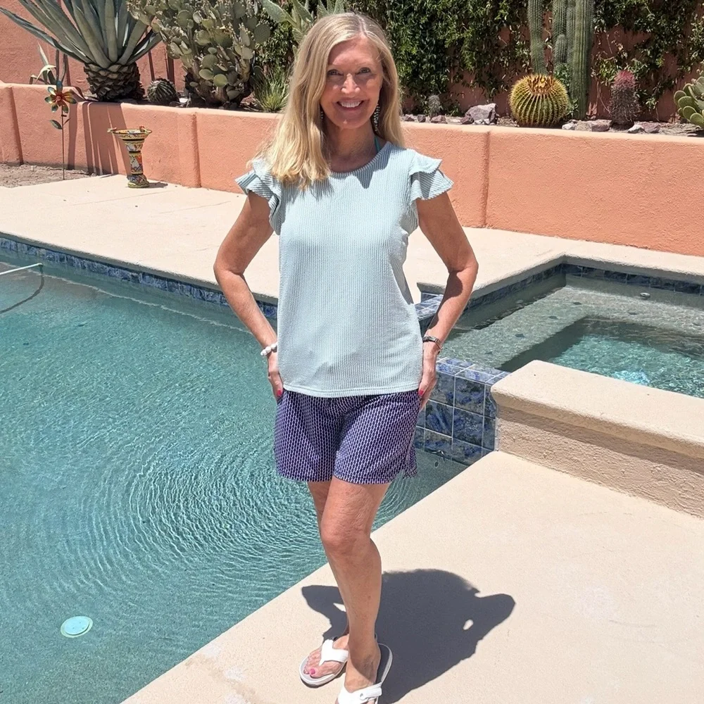 NWT Striped Green Top-S - Picture 4 of 17